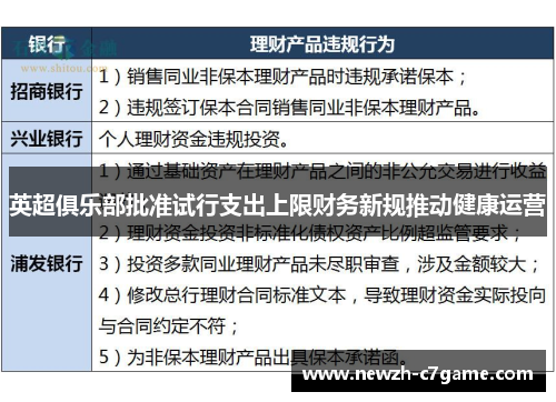 英超俱乐部批准试行支出上限财务新规推动健康运营